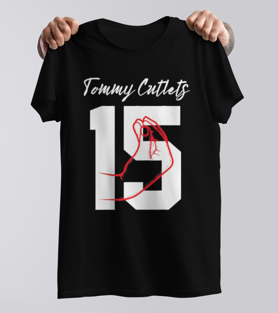 Tommy Cutlets 15 Italian Hand Gesture Football Quarterback Ny T-Shirt