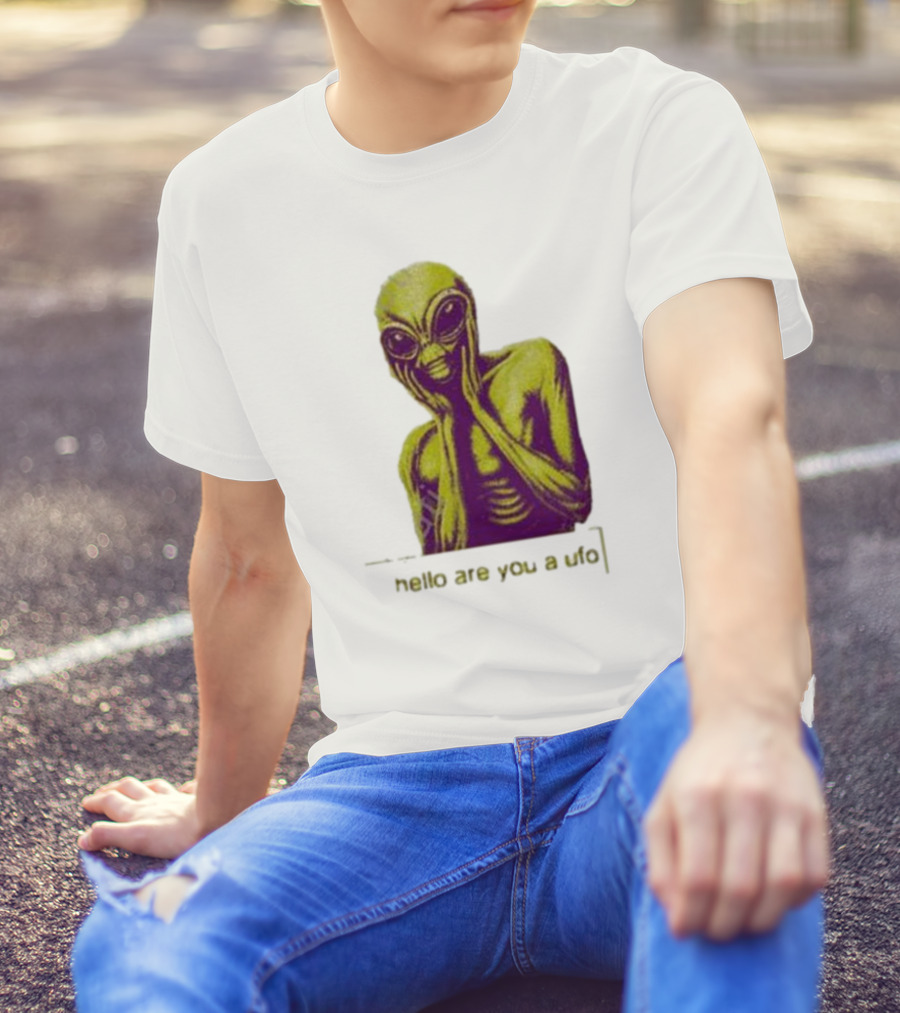 Dogecore Alien Hello Are You A UFO T-Shirt