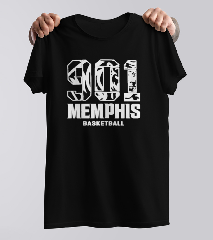 901 Memphis Basketball Wear Blue Out T-Shirt