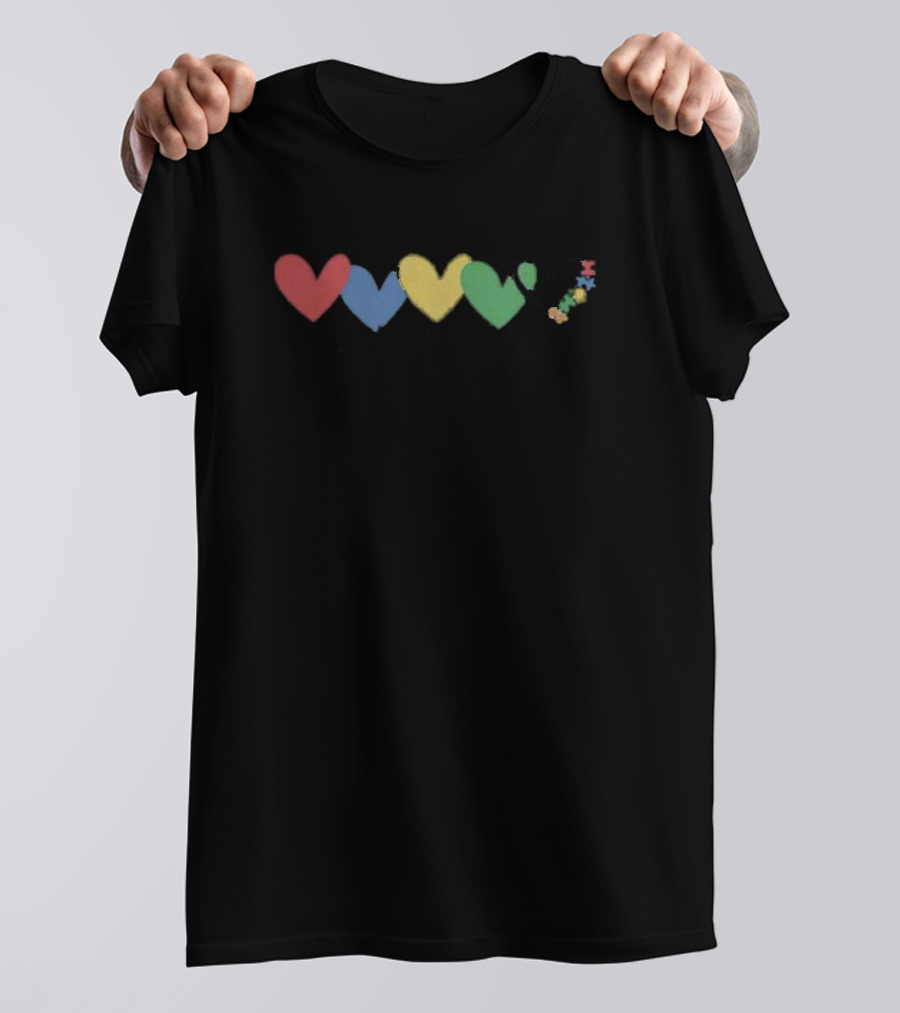 Accept Understand Love Hearts Patient Autism Awareness T-Shirt