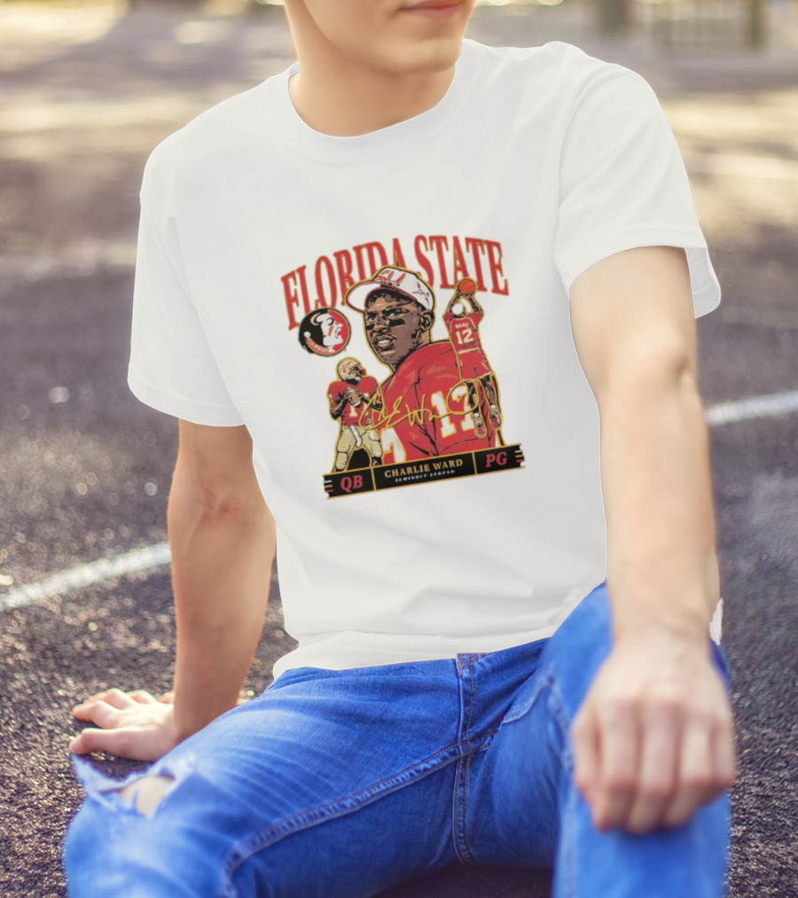 Florida State Charlie Ward Seminole Legend QB PG T-Shirt