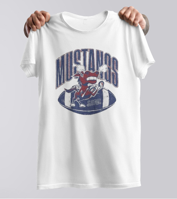 SMU Mustangs Football Angry Mustang T-Shirt