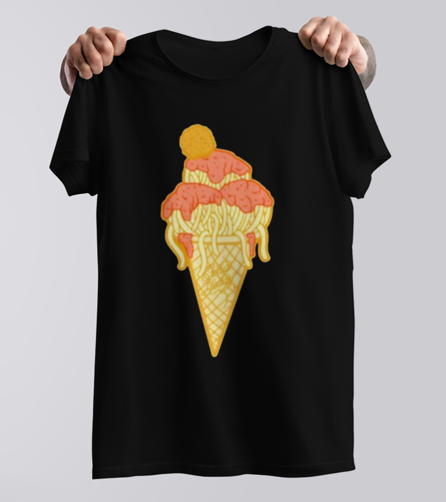 Spag Heddy Pasta Cone Spaghetti Ice Cream Mashup T-Shirt
