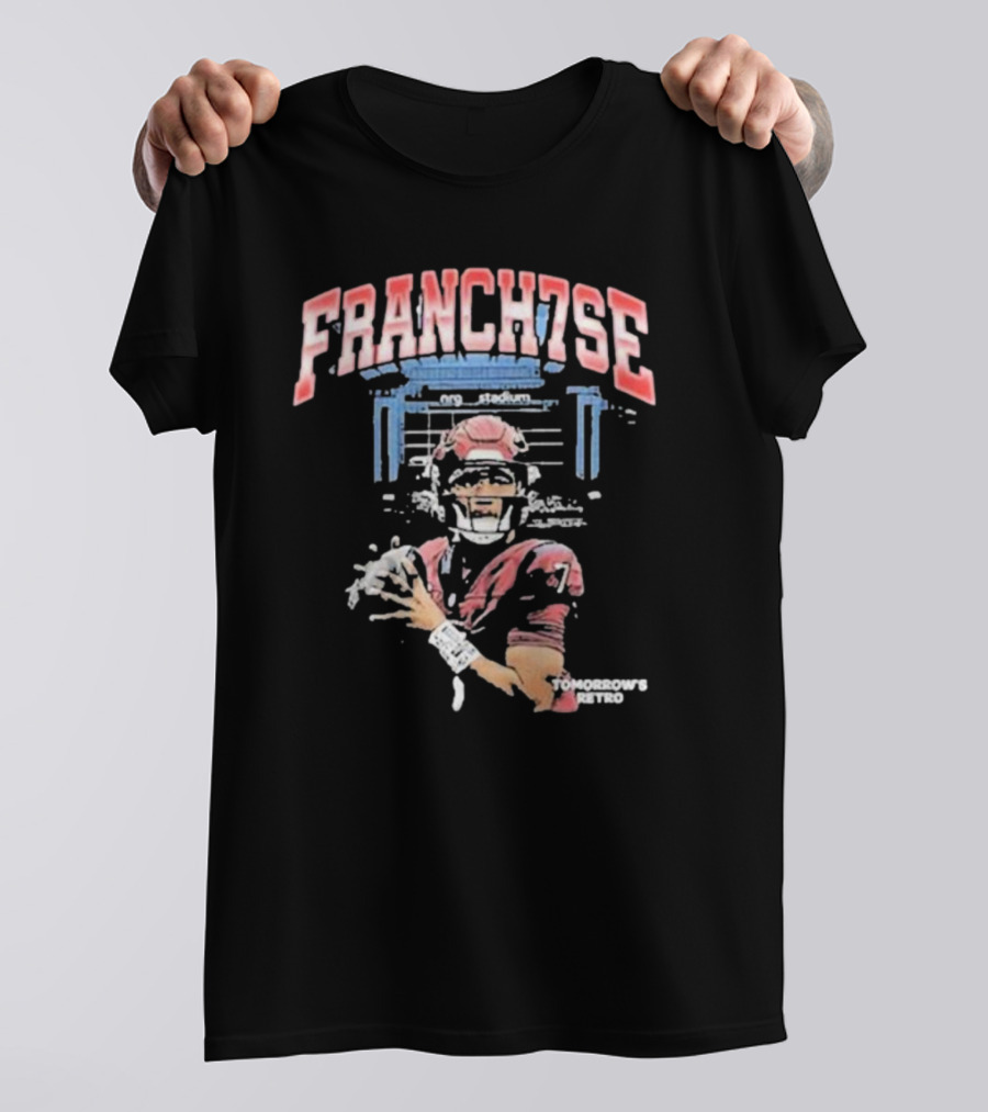 FRANCH7SE Tomorrow's Retro Quarterback Stadium T-Shirt