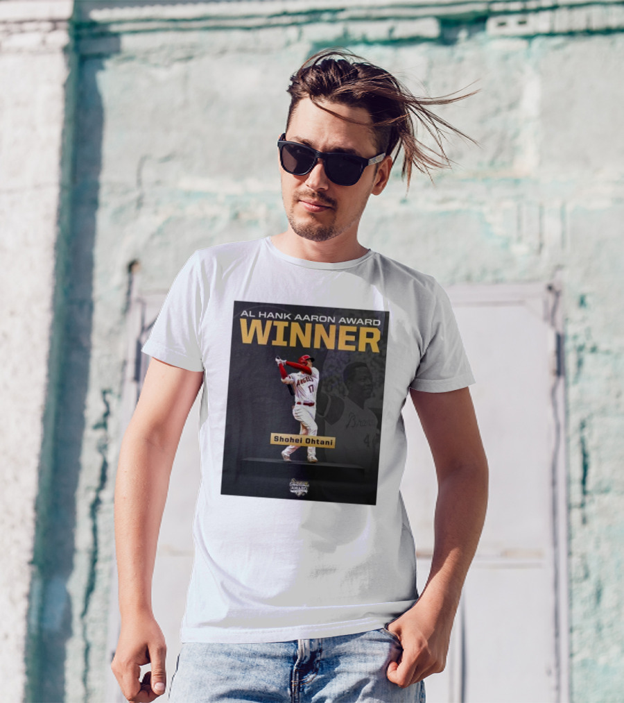 AL Hank Aaron Award Winner Shohei Ohtani Angels T-Shirt