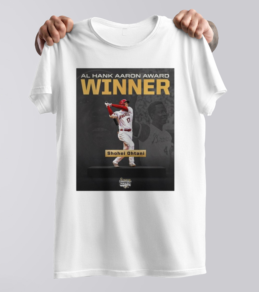 AL Hank Aaron Award Winner Shohei Ohtani Angels T-Shirt