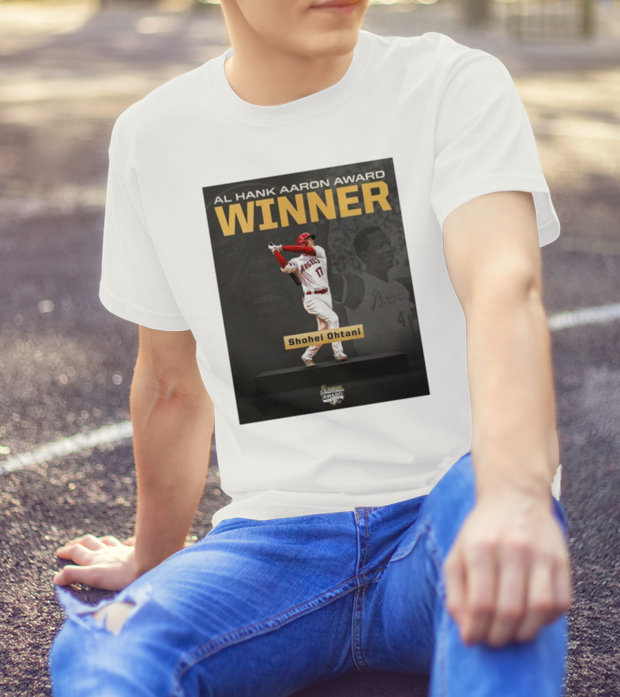AL Hank Aaron Award Winner Shohei Ohtani Angels T-Shirt