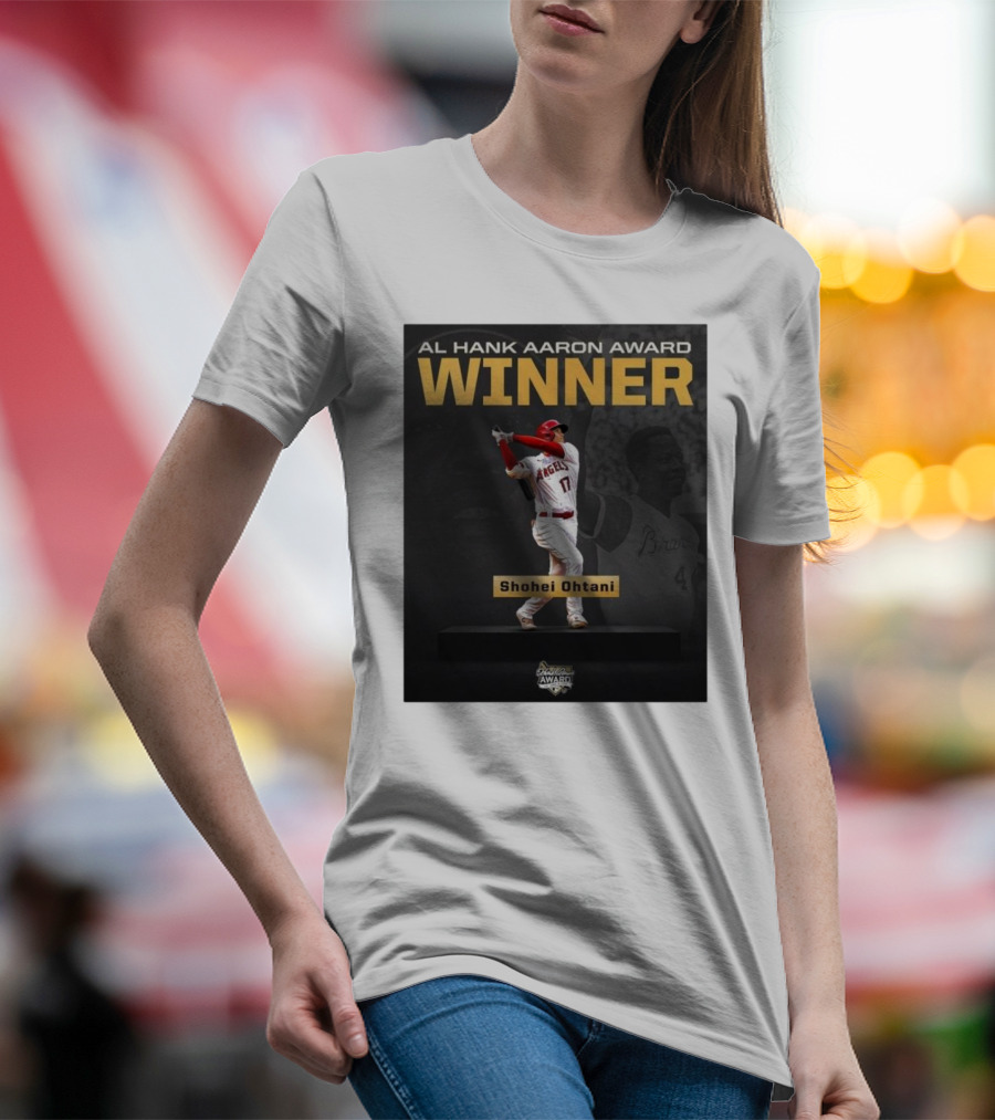 AL Hank Aaron Award Winner Shohei Ohtani Angels T-Shirt