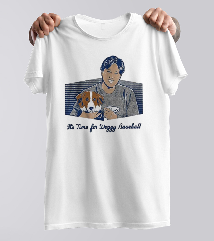 Shohei Ohtani It's Time For Doggy Baseball Quality Charm T-Shirt