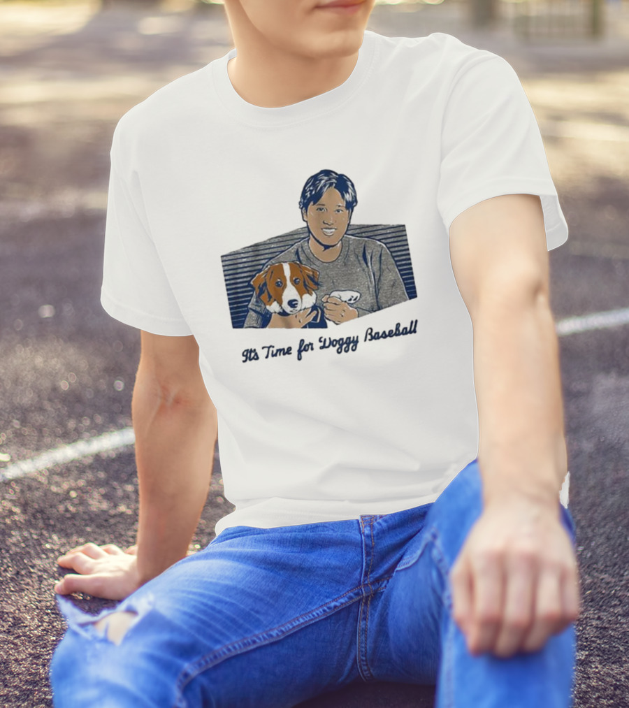 Shohei Ohtani It's Time For Doggy Baseball Quality Charm T-Shirt