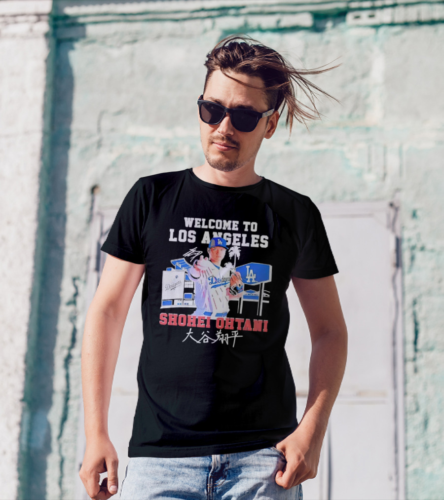 Welcome To Los Angeles Shohei Ohtani LA Dodgers Signature T-Shirt