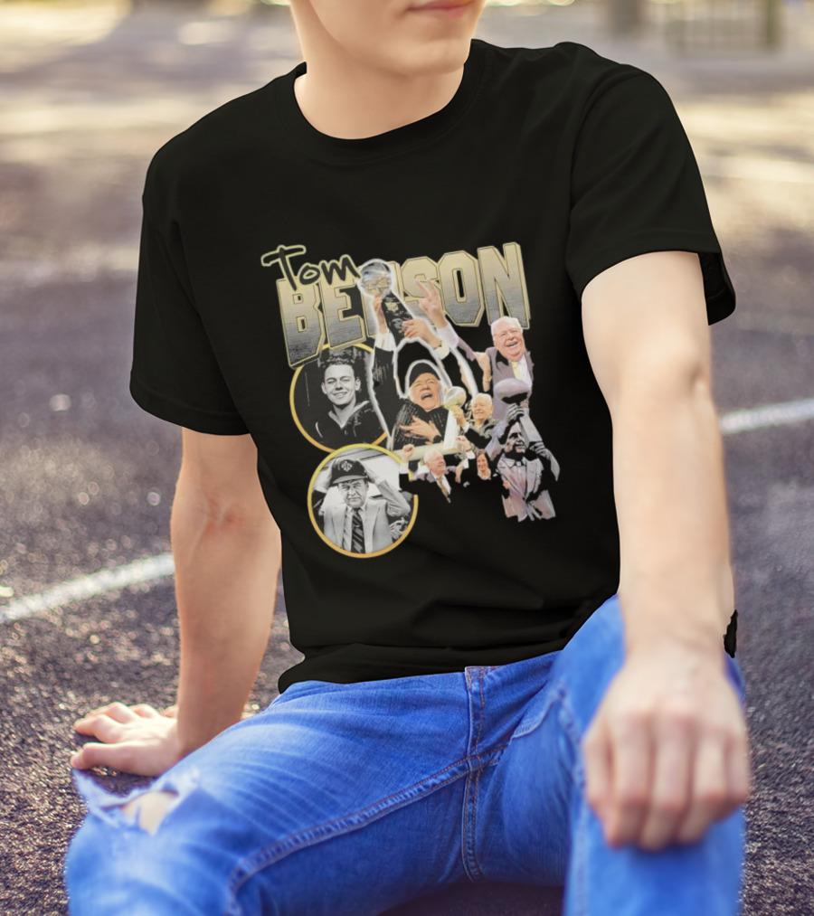 Tom Benson Legacy Celebration With Iconic Trophy Moments T-Shirt