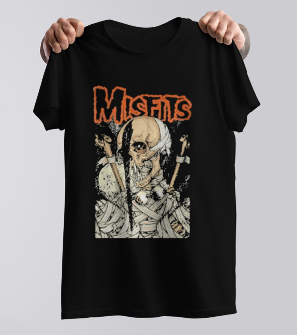 Misfits Pushead Vampire Skeleton Mummy Wrappings T-Shirt