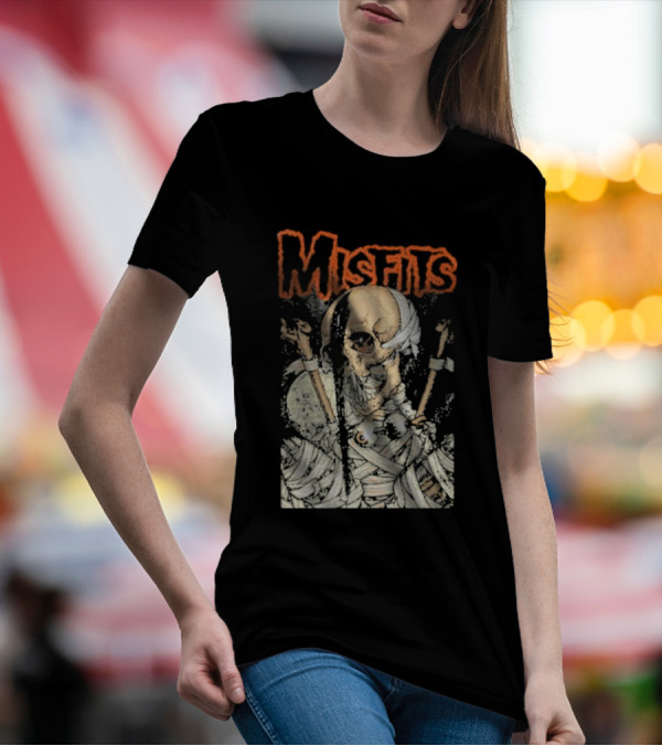 Misfits Pushead Vampire Skeleton Mummy Wrappings T-Shirt