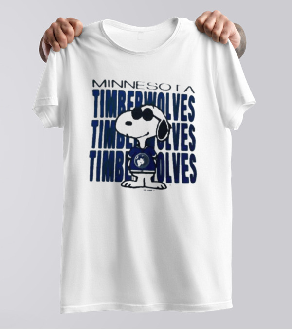 Snoopy Minnesota Timberwolves Shirt Collaboration T-Shirt