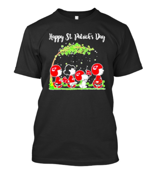 Snoopy Peanuts Kansas City Chiefs Happy St. Patrick’s Day 2024 Football T-Shirt