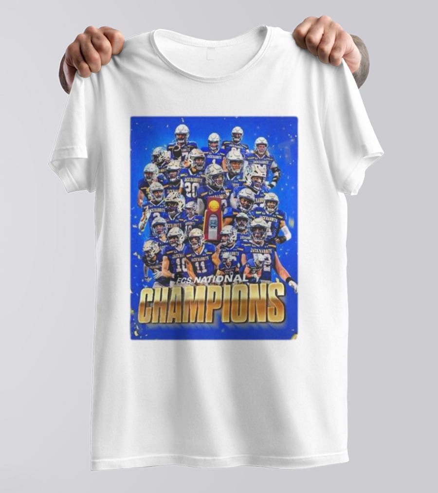 South Dakota State Jackrabbits FCS National Champions 2024 Football Team Victory T-Shirt