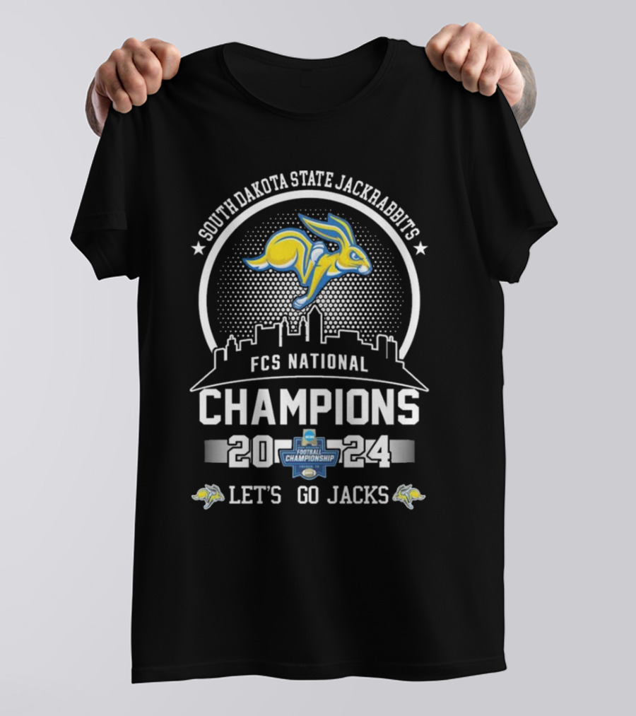 South Dakota State Jackrabbits FCS National Champions 2024 Let's Go Jacks Capital One Championship T-Shirt