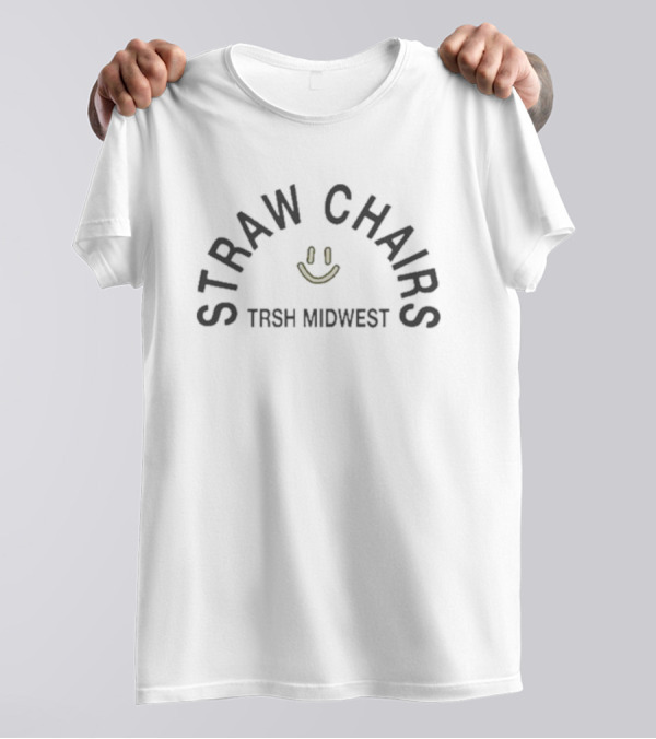 Straw Chairs Smiley Face TRSH Midwest T-Shirt