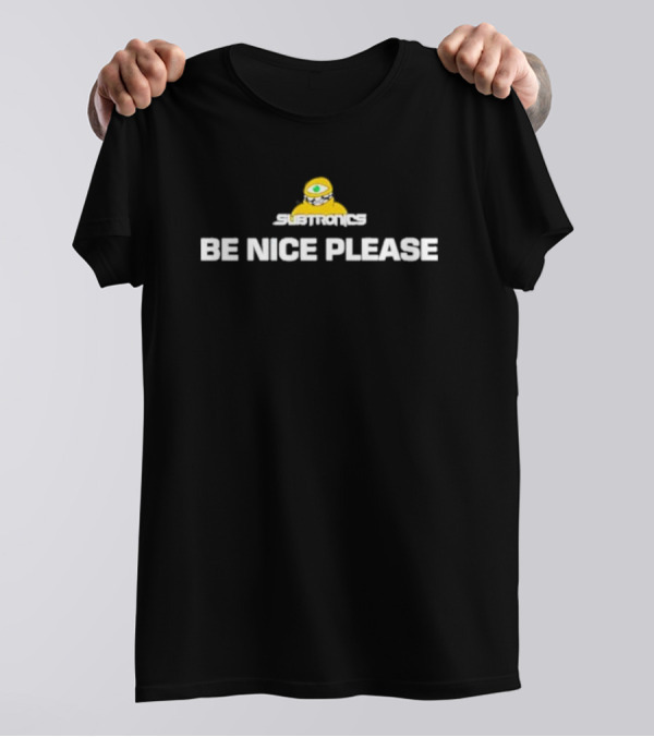 Subtronics Be Nice Please Yellow Cyclops Creature T-Shirt