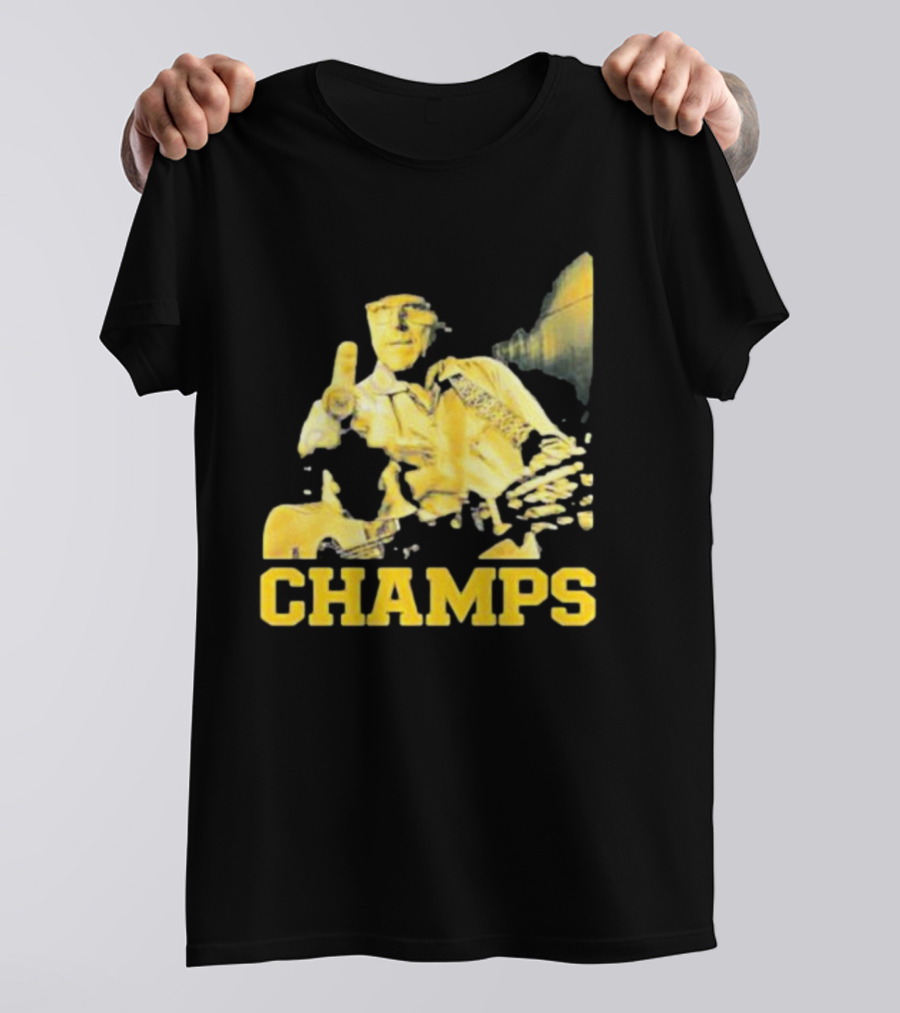 Taylor Lewan Champs Yellow Guitar Western T-Shirt