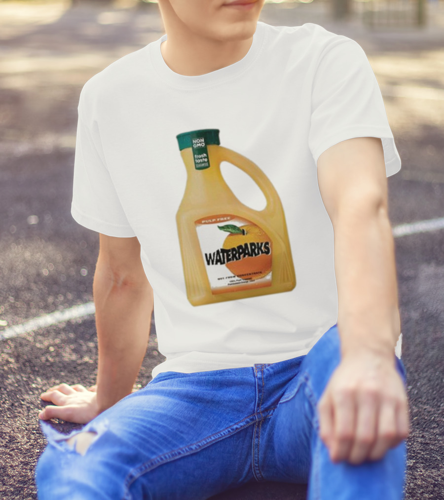 Waterparks Pulp Free Non GMO Orange Juice Fresh Taste T-Shirt