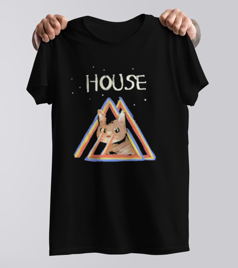 House Rainbow Triangle Cat T-Shirt