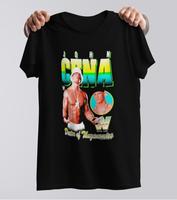 John Cena Doctor Of Thuganomics WWE Word Life Ripple Junction Navy T-Shirt