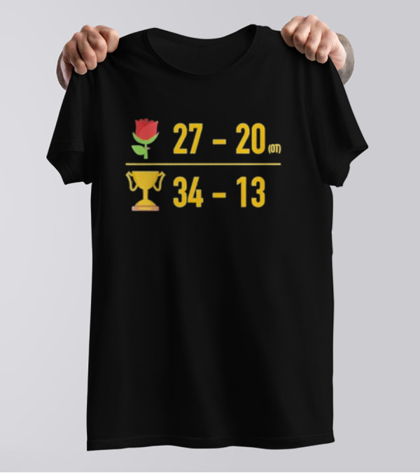 27-20 Rose OT Trophy 34-13 Triblend T-Shirt