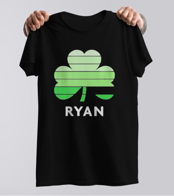 Ryan Vintage Irish Family Name With Clover T-Shirt