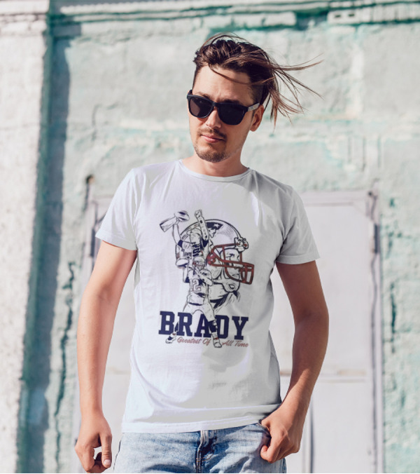Brady Greatest Of All Time Football T-Shirt