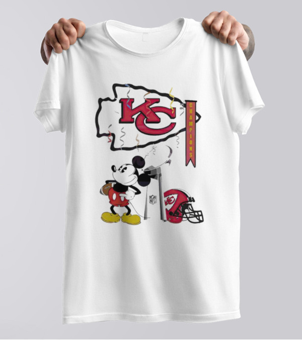 Mickey Mouse KC Champions Trophy Kansas City Chiefs T-Shirt