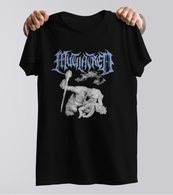 Mutilatred Eroded Brain Grim Figure And Child Fantasy T-Shirt