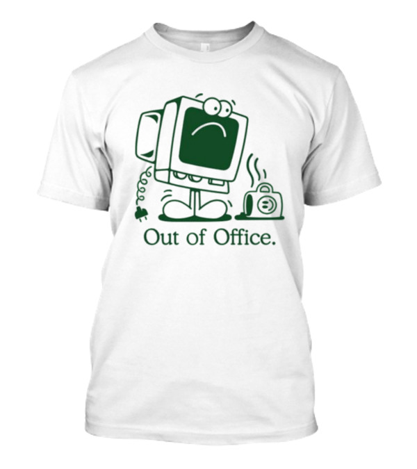 Out Of Office Sad Computer Icon With Coffee Cup T-Shirt