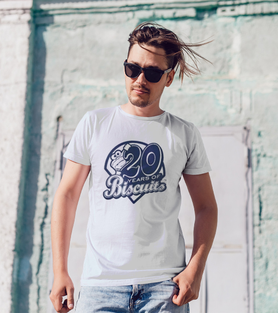 20 Years Of Biscuits Baseball Theme T-Shirt