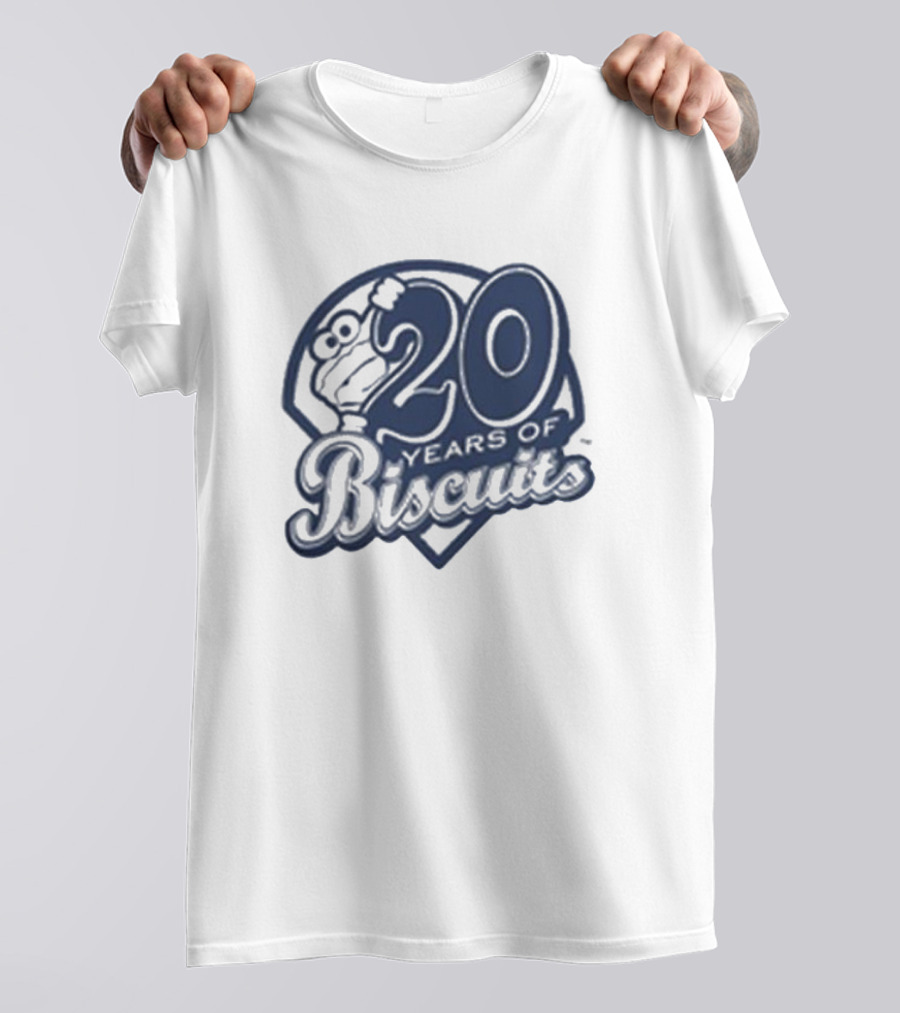 20 Years Of Biscuits Baseball Theme T-Shirt