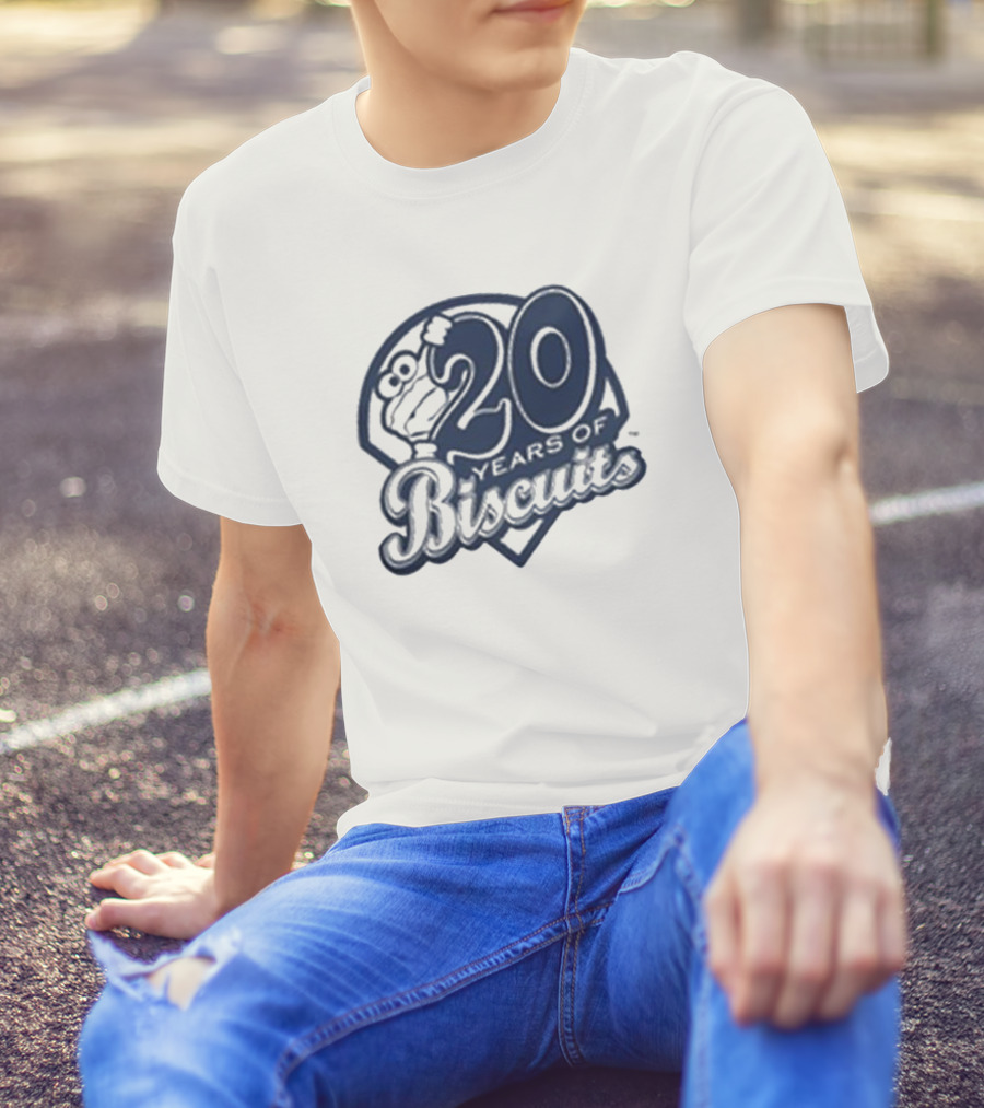 20 Years Of Biscuits Baseball Theme T-Shirt