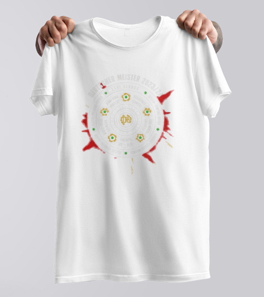Bayer 04 Leverkusen Deutscher Meister 2023/24 Trophäe Xabi Alonso Fußball Bundesliga Florian Wirtz Granit Xhaka Jonathan Tah T-Shirt