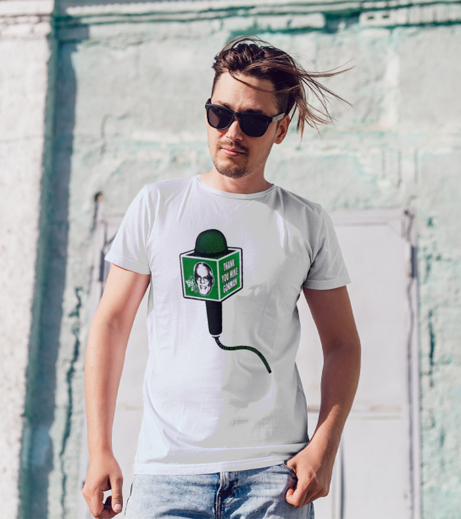 Celtics Thank You Mike Gorman Microphone T-Shirt