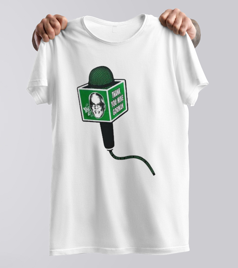 Celtics Thank You Mike Gorman Microphone T-Shirt
