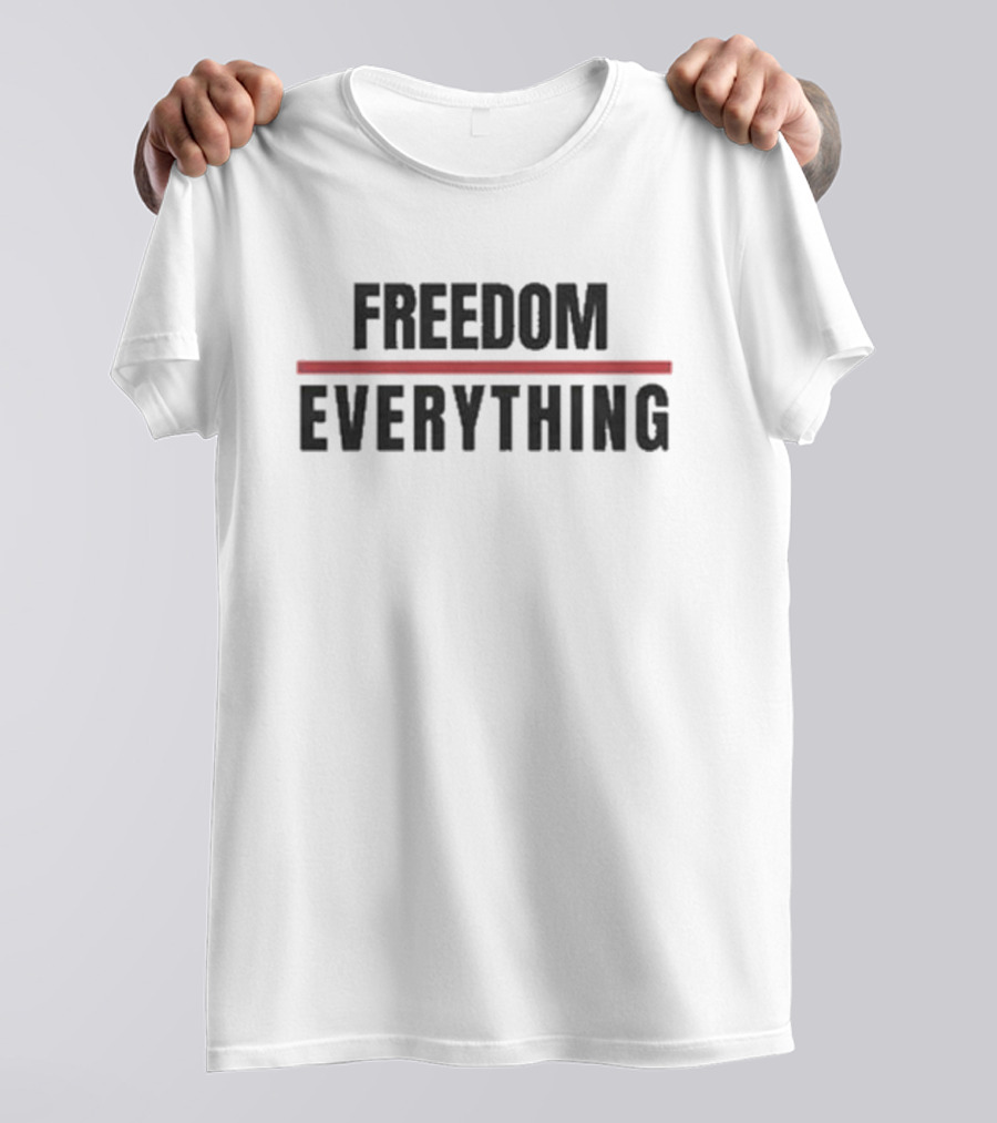 FREEDOM EVERYTHING Red Line Highlight T-Shirt