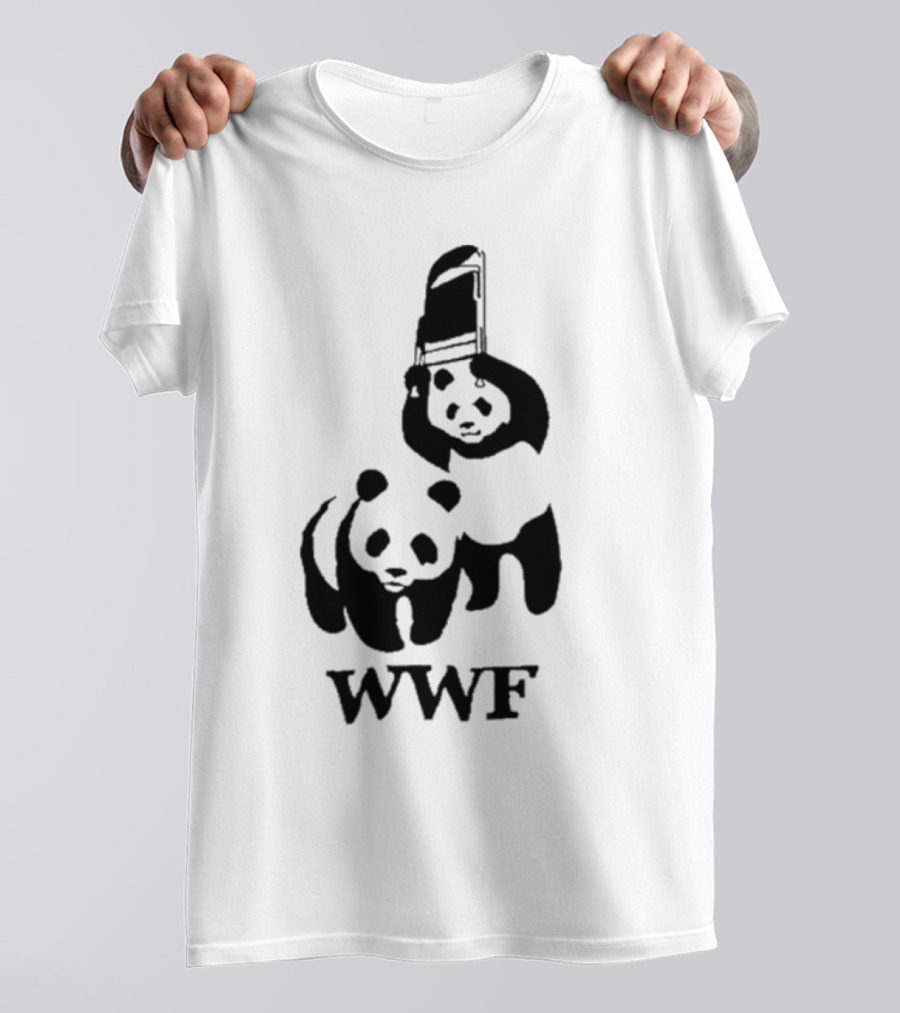 WWF Panda Fight Chair Wrestling T-Shirt