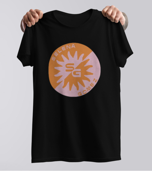 Selena Gomez SG Sunset Logo Circle Orange Pink T-Shirt