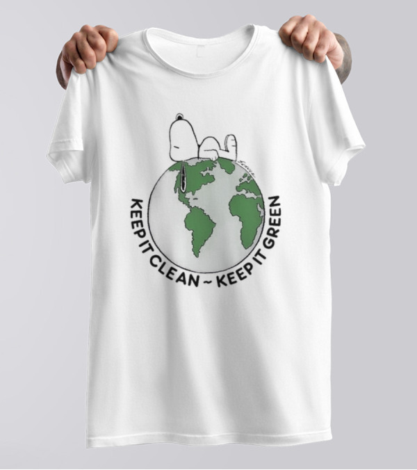 Keep It Clean Keep It Green Snoopy Earth Day T-Shirt