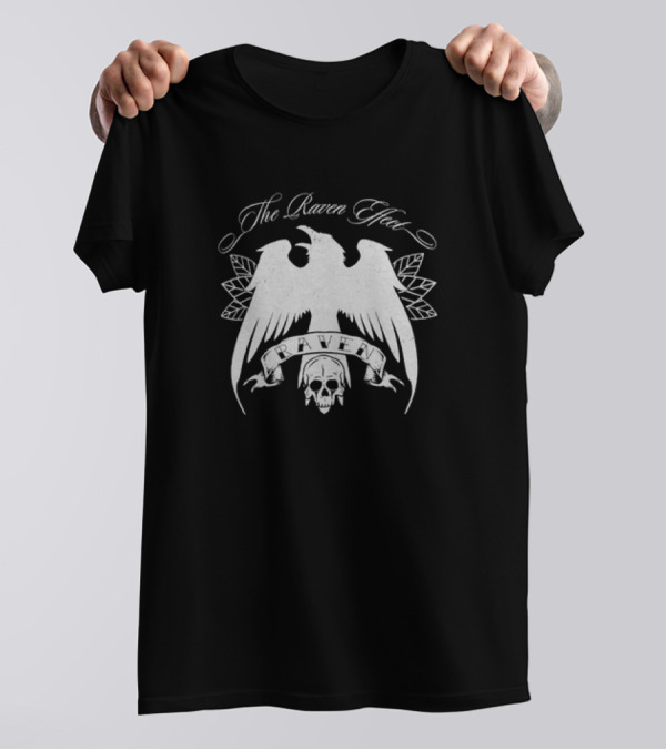 The Raven Effect Skull And Wings Emblem Raven T-Shirt