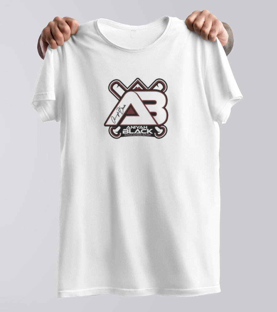 NIL Merch Aniyah Black AB Logo Signature T-Shirt