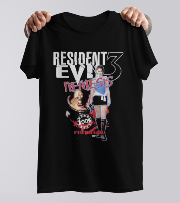 Resident Evil 3 Nemesis Pure 100% Evil It’s In Your Blood T-Shirt
