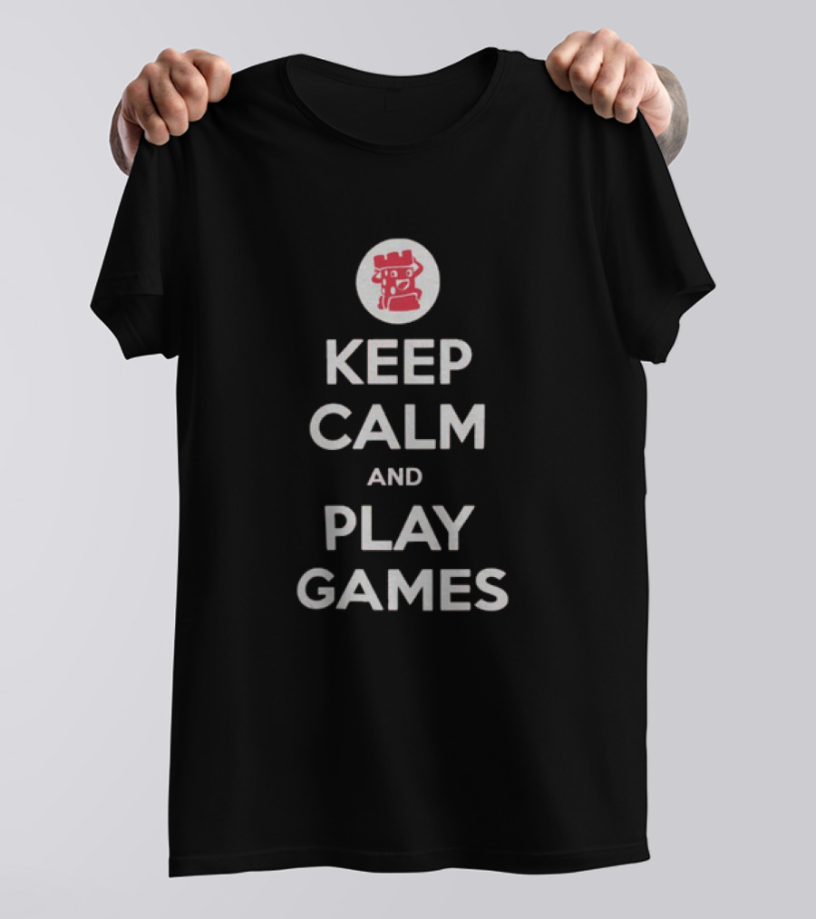 Keep Calm And Play Games Dice Tower T-Shirt