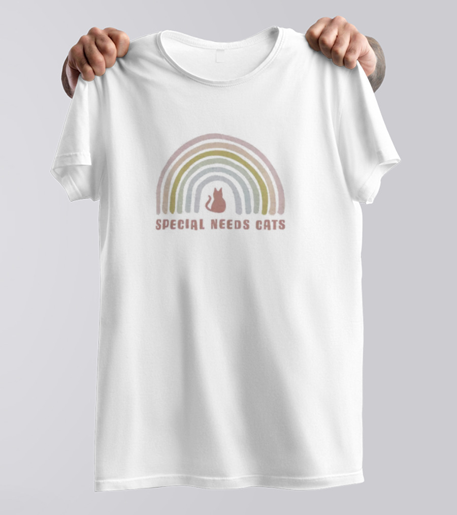 Radiclaw Creations Special Needs Cats The Rainbow Rebel T-Shirt