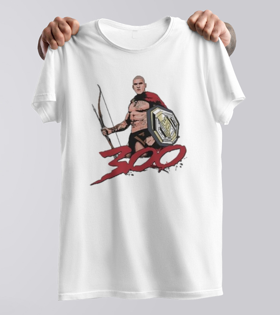 Alex Pereira Poatan 300 Spartan Warrior With Bow And Shield T-Shirt